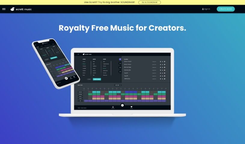 Screenshot of Ecrett Music