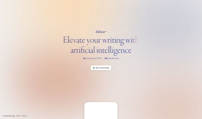 Screenshot of Editeur