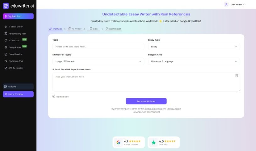 Screenshot of Eduwriter