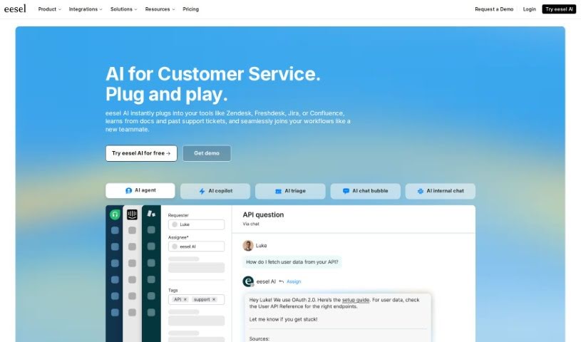 Screenshot of Eesel.ai