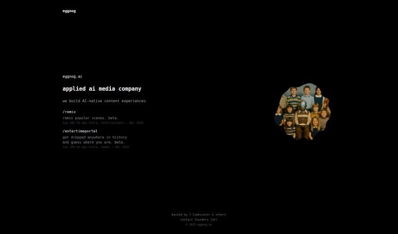 Screenshot of Eggnog AI
