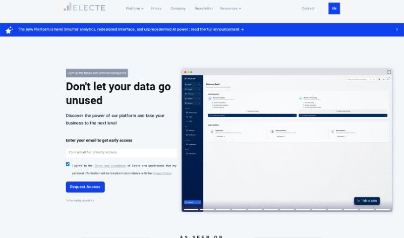 Screenshot of Electe