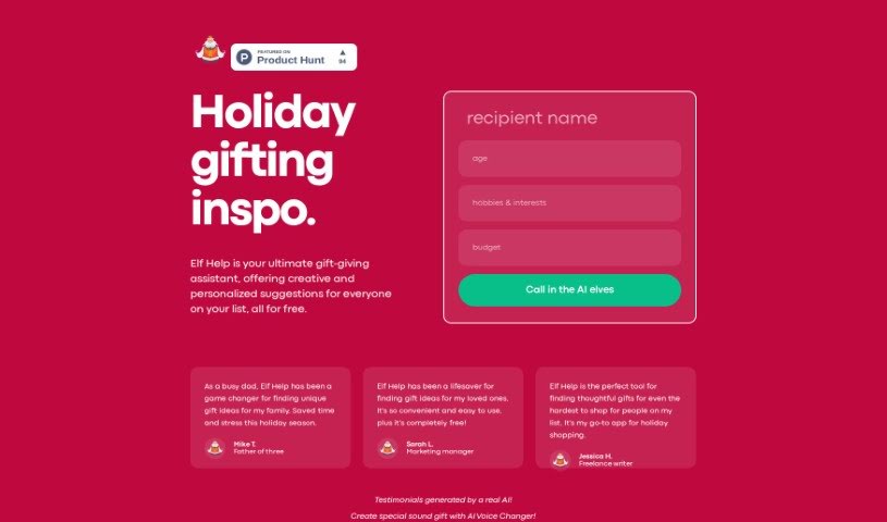 Screenshot of Elf Help