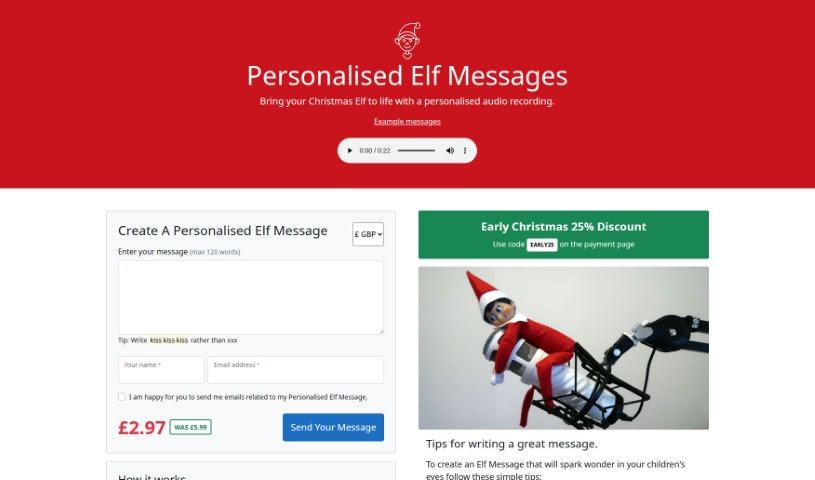 Screenshot of Elfmessages