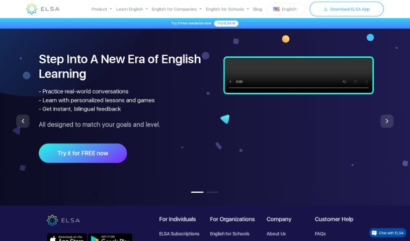 Screenshot of ELSA Speak