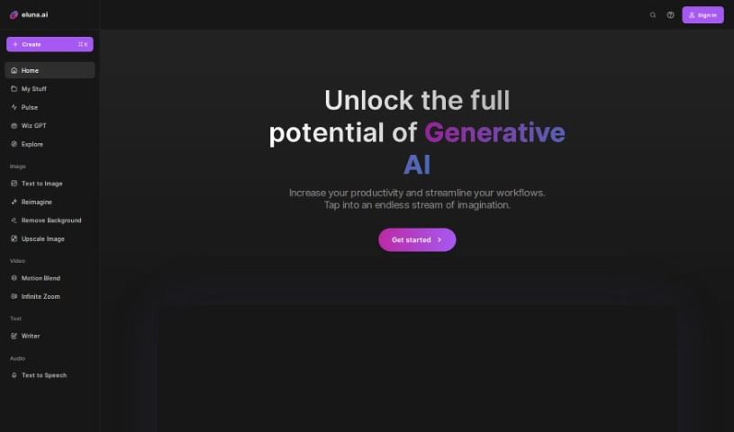 Screenshot of Eluna.ai