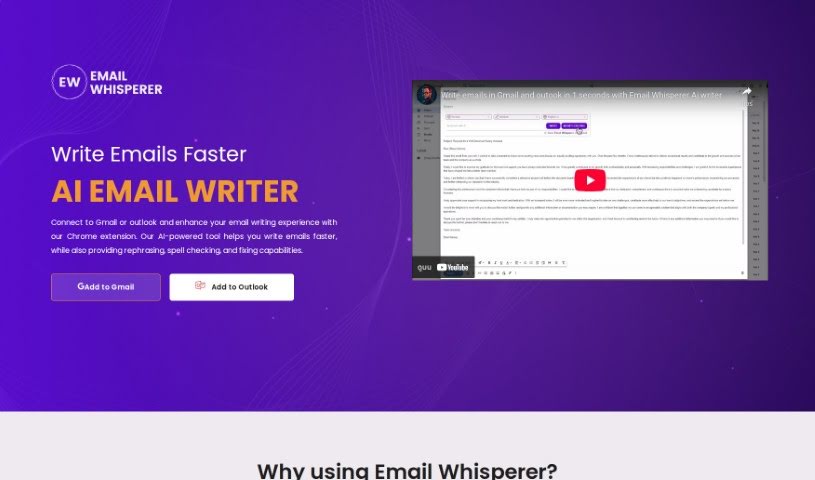 Screenshot of Email Whisperer