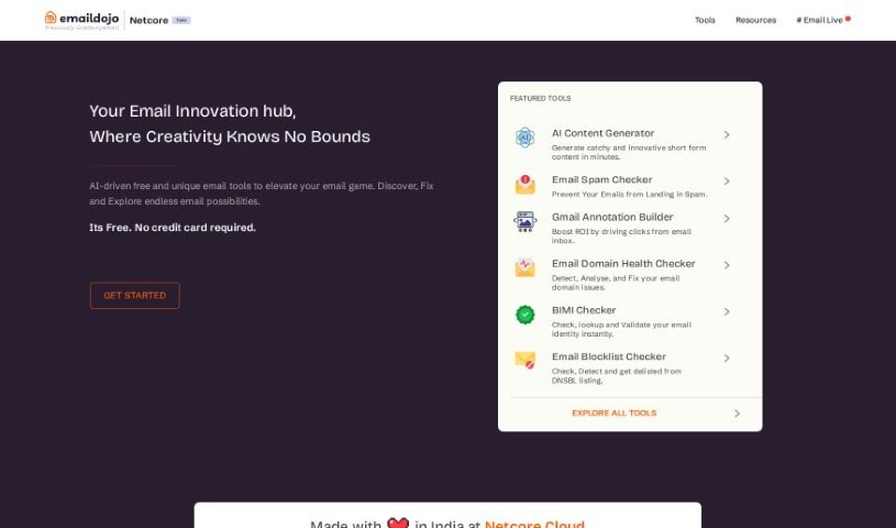 Screenshot of Emaildojo