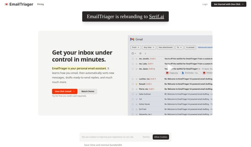 Screenshot of EmailTriager