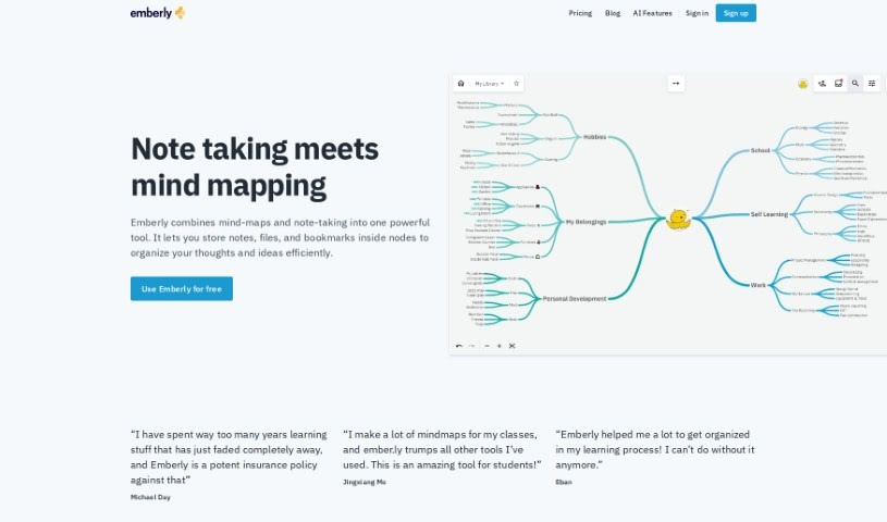Screenshot of Emberly