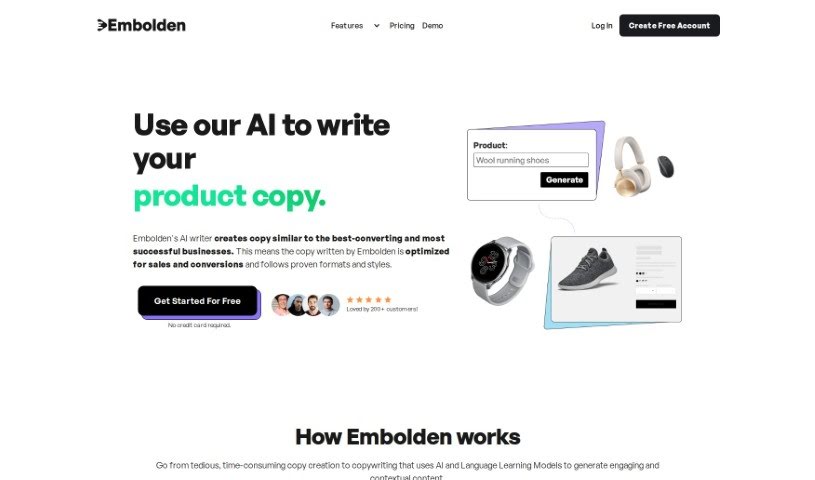 Screenshot of Embolden - AI