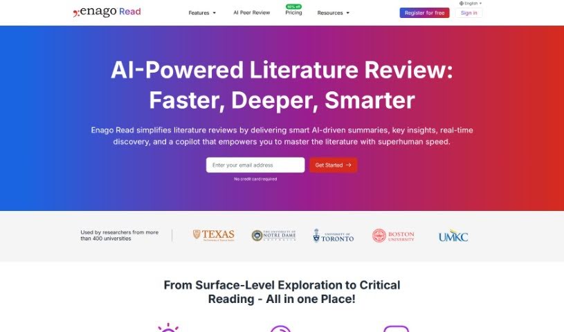 Screenshot of Enago Read