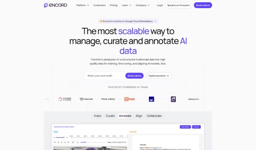 Screenshot of Encord
