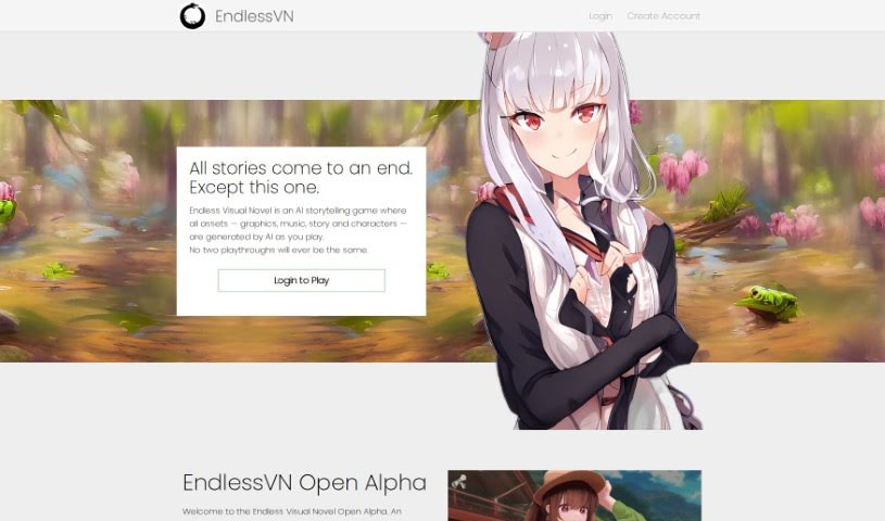Screenshot of Endless Visual Novel