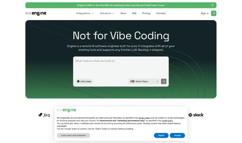 Screenshot of Enginelabs