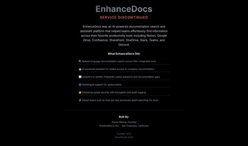 Screenshot of EnhanceDocs