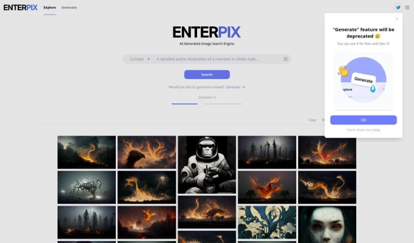 Screenshot of Enterpix