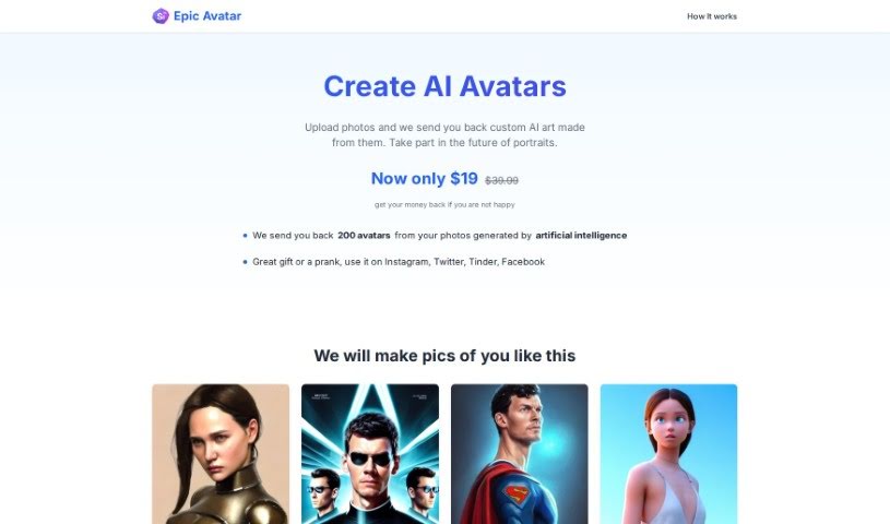 Screenshot of Epic Avatar