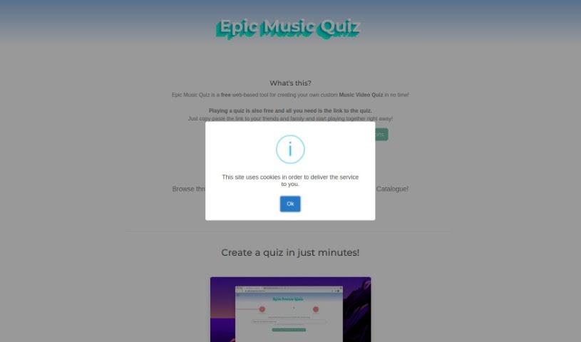 Screenshot of Epic Music Quiz