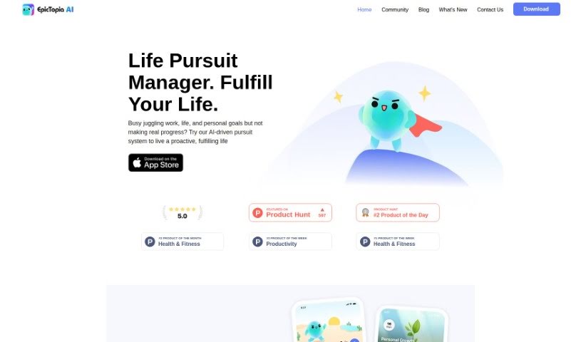 Screenshot of EpicTopia AI