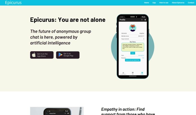 Screenshot of Epicurus