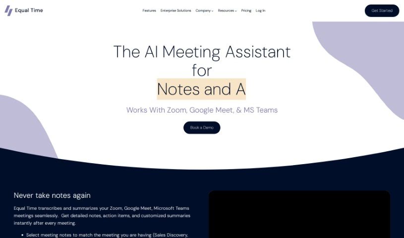 Screenshot of Equal Time