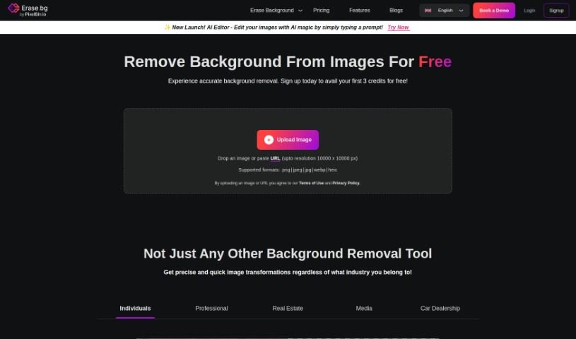Screenshot of Erase.bg