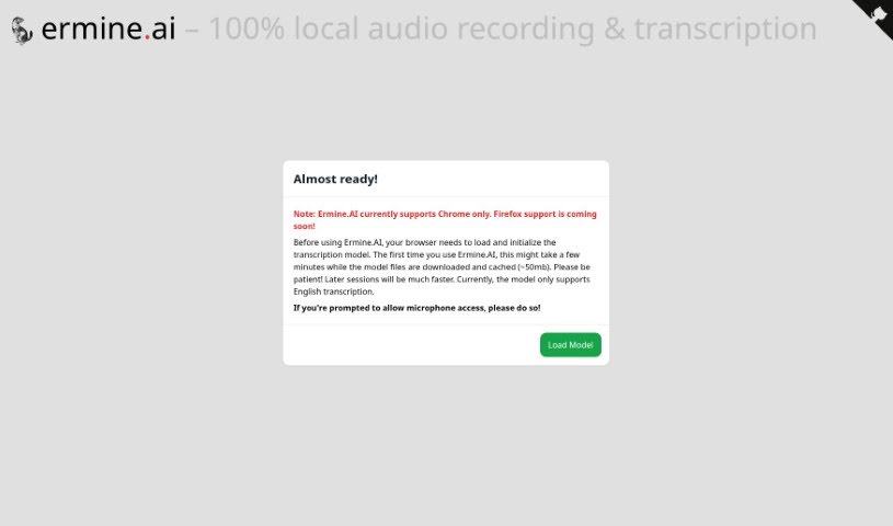 Screenshot of Ermine.ai