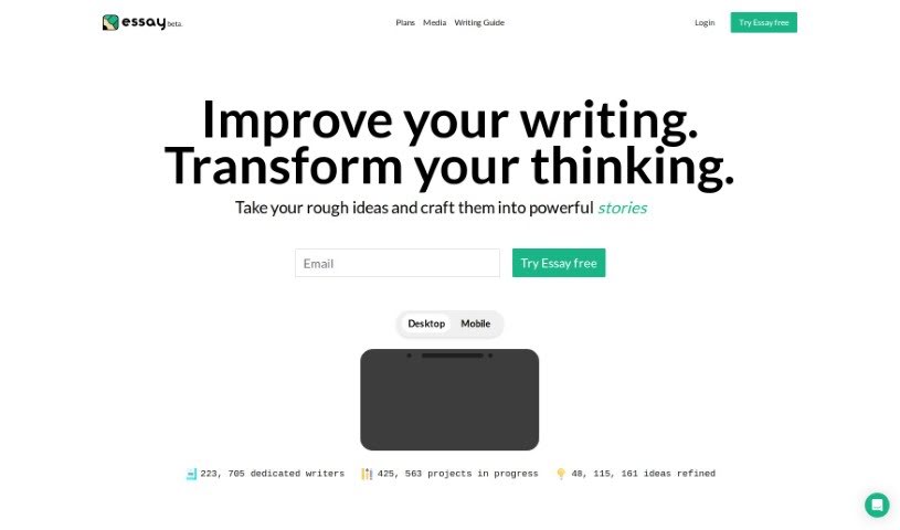 Screenshot of Essay.app