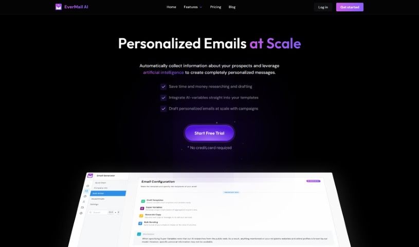 Screenshot of EverMail AI