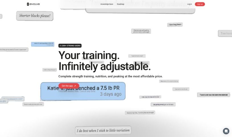 Screenshot of EvolveAi