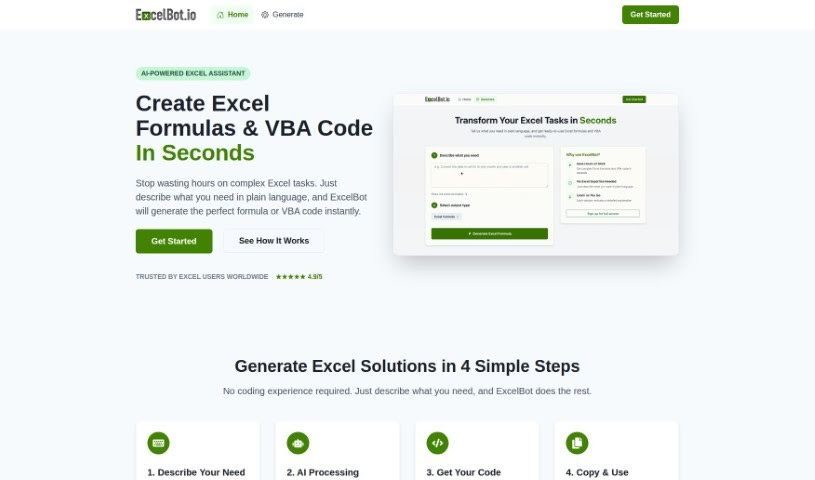 Screenshot of Excelbot