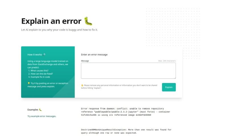Screenshot of Explain By Whybug