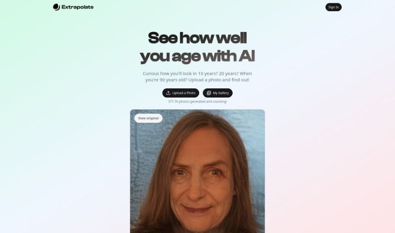 Screenshot of Extrapolate