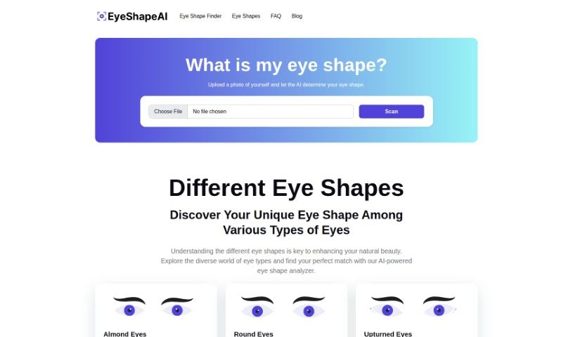 Screenshot of Eye Shape AI