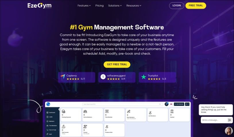 Screenshot of EzeGym