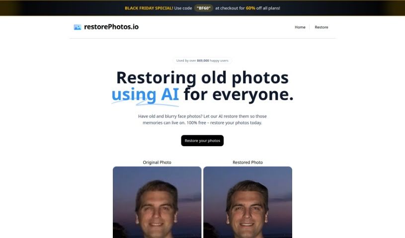 Screenshot of Face Photo Restorer