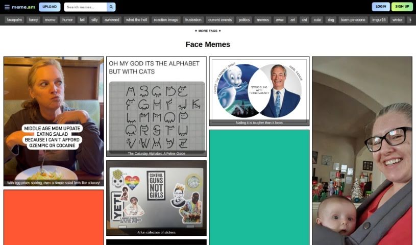 Screenshot of Facememe