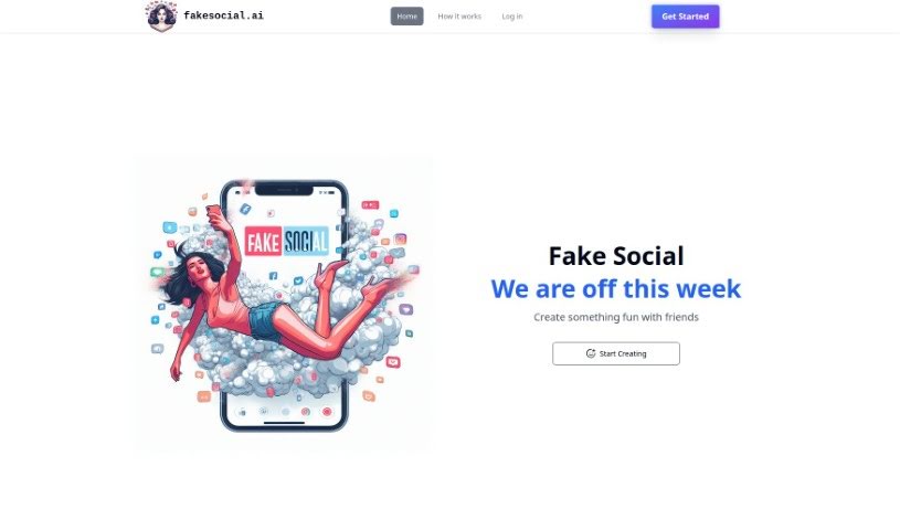 Screenshot of Fake Social