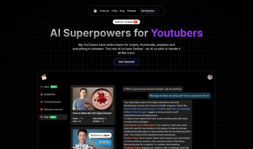 Screenshot of Fanfuel