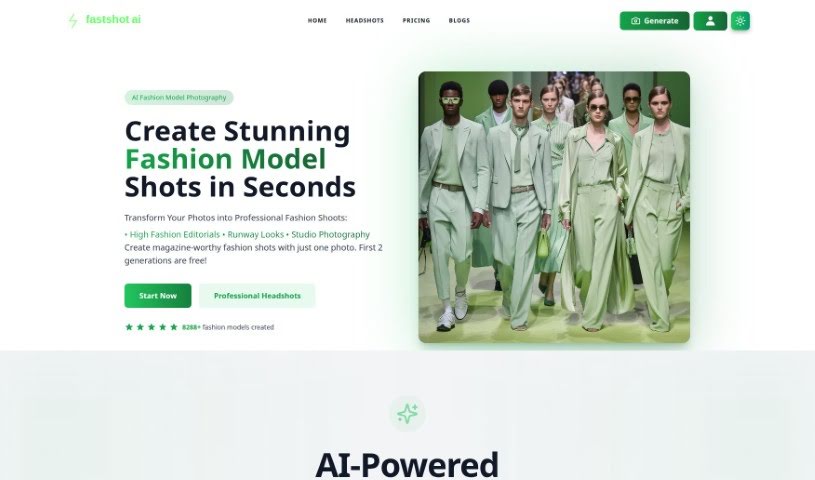 Screenshot of Fastshot Ai
