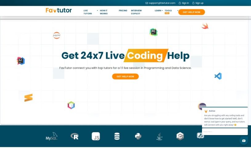 Screenshot of FavTutor