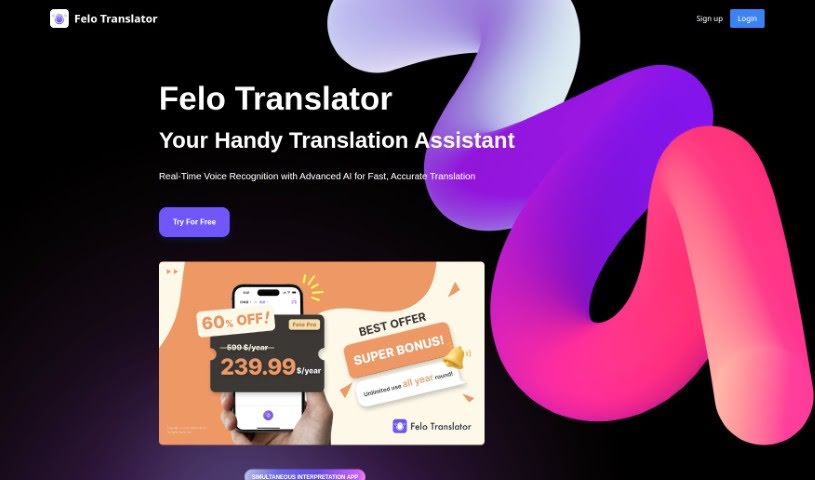 Screenshot of Felo Translator
