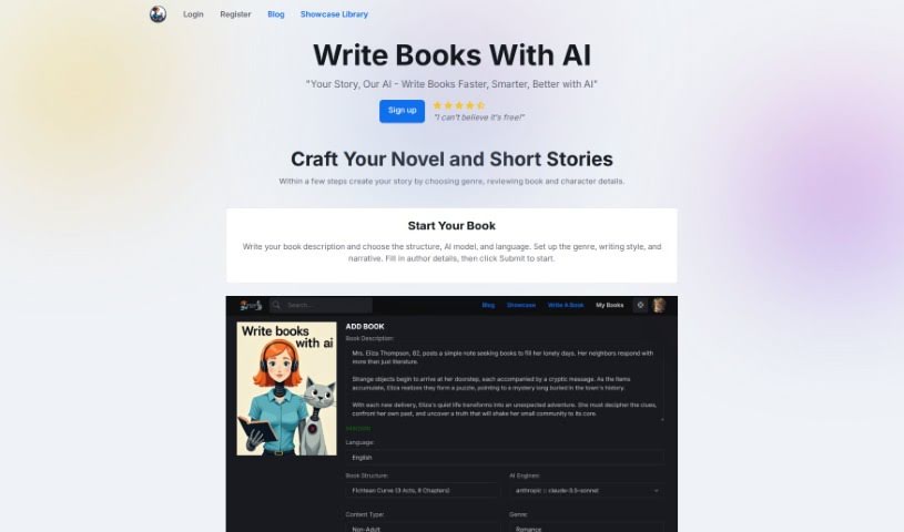 Screenshot of Fiction Fusion