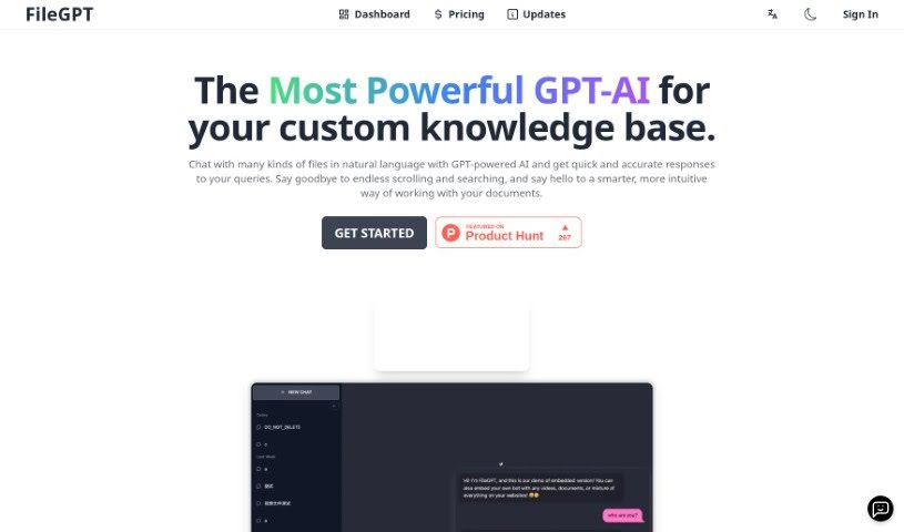 Screenshot of FileGPT