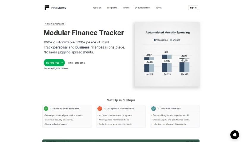 Screenshot of Fina Money