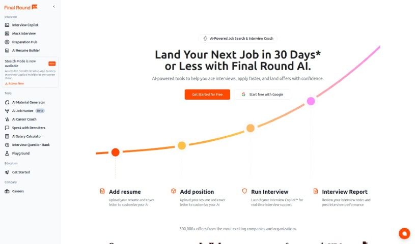 Screenshot of Final Round AI