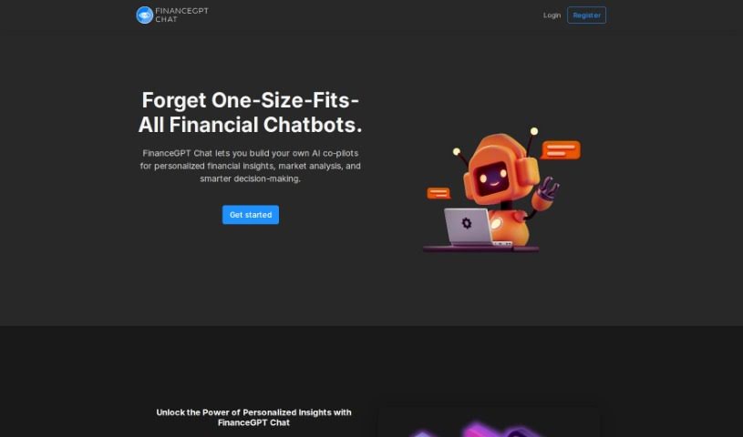 Screenshot of FinanceGPT Chat