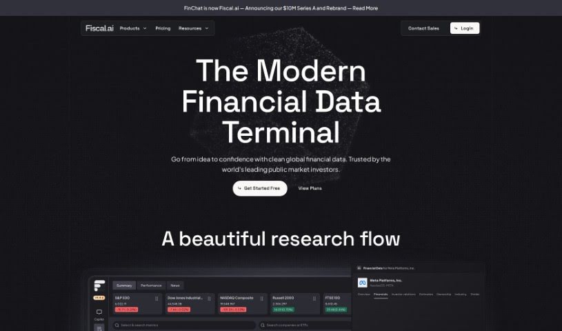 Screenshot of Finchat.io