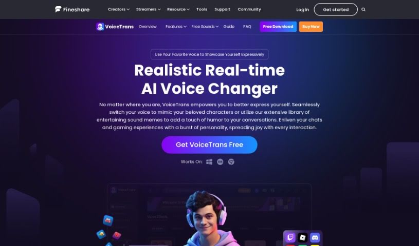 Screenshot of FineShare VoiceTrans